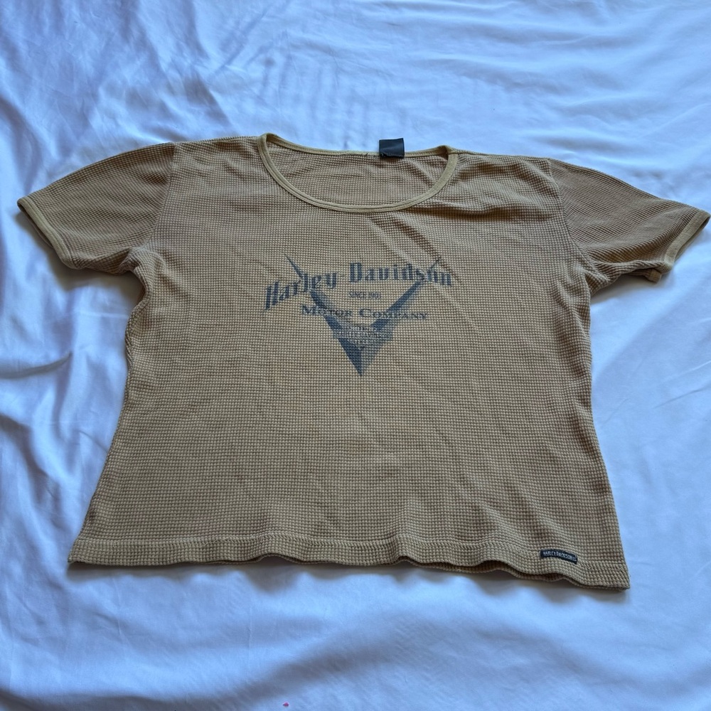 Harley-Davidson Tan Short Sleeve Tee Casual Wear